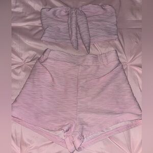 SHEIN Light Pink Textured Outfit